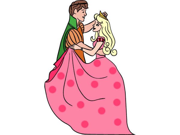 Dessin d'une princesse avec son prince