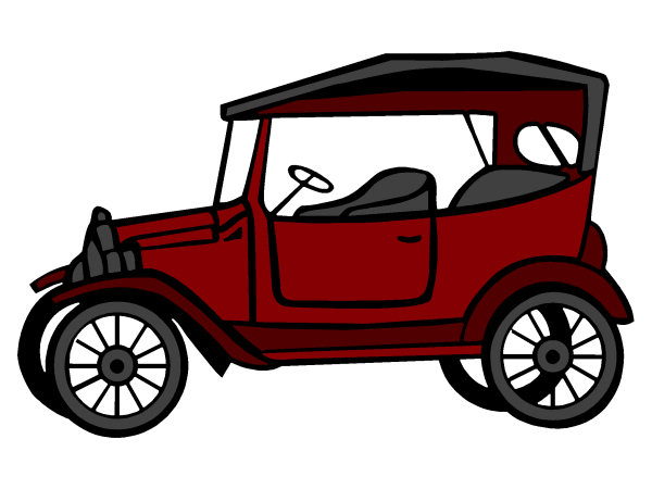 Dessin d'une vieille voiture