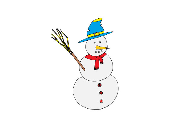 Dessin d'un bonhomme de neige