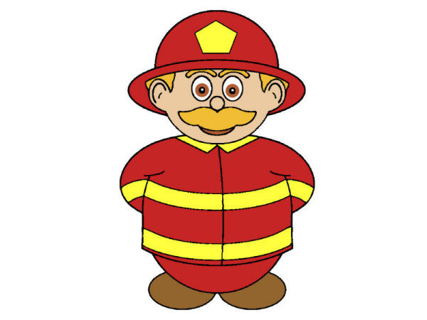 Dessin d'un pompier